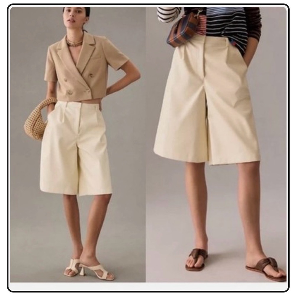 Anthropologie Hutch Faux Leather Shorts
